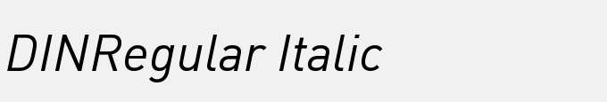 DIN-Regular Italic